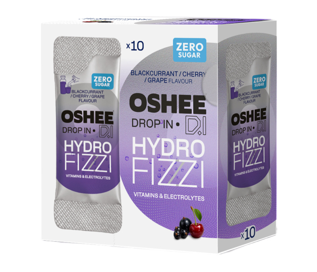 OSHEE Proszek musujący DROP IN Hydrofizzi porzeczka-wiśnia-winogro - 1546755 - zdjęcie